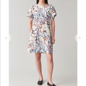 COS Printed Draped-Sleeved Dress Size 2 NEW